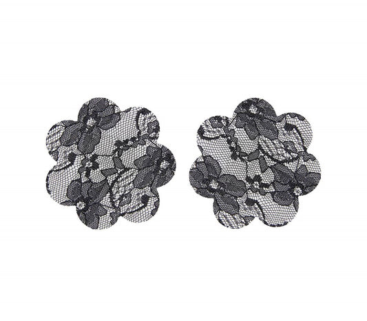 Love In Leather Sheer Lace Womens Nipple Covers - Breast and Nipple Toys