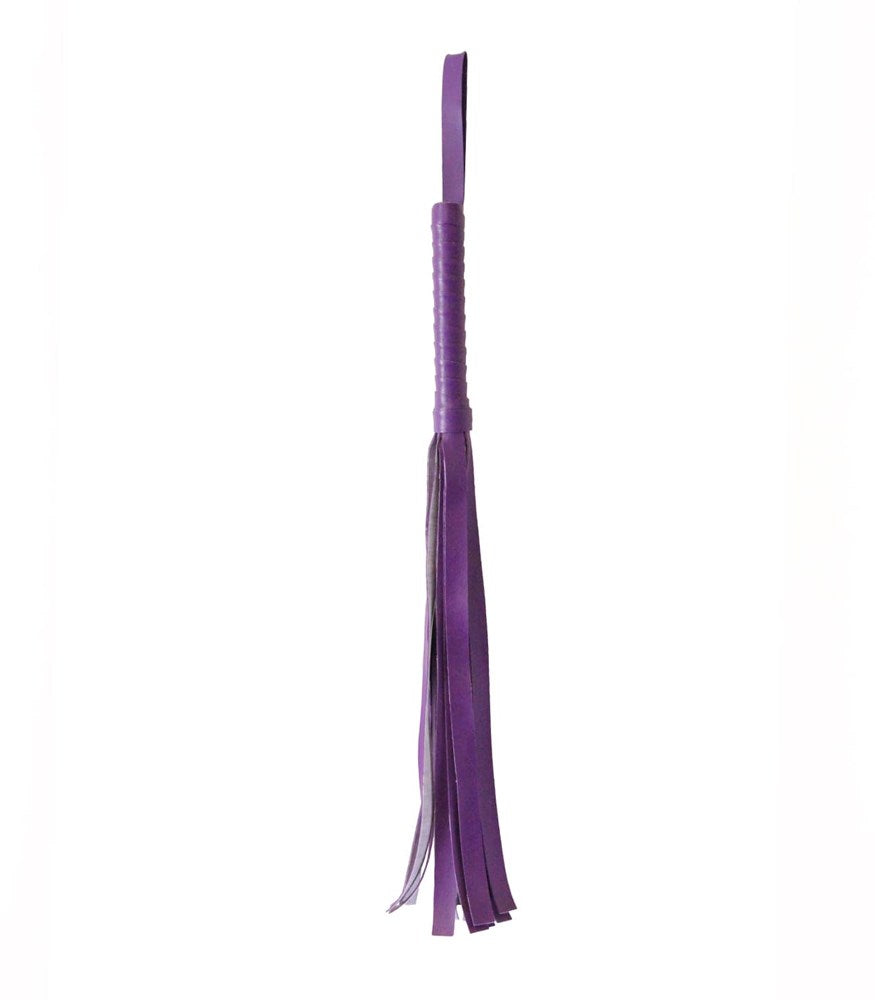 Berlin Baby Basic PU Leather Bondage Flogger - Purple - Whips And Crops