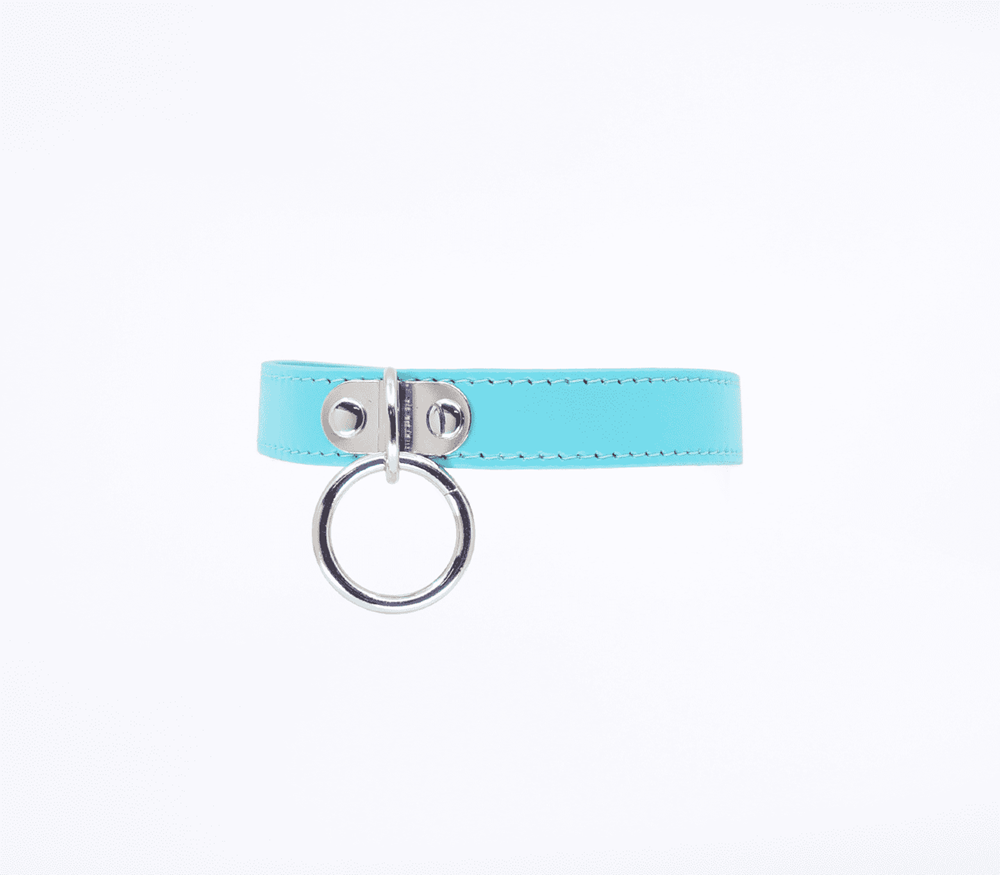 Berlin Baby PU BDSM Collar With Centre Ring - - Collars and Leads
