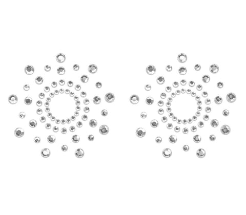 Love In Leather Rhinestone Tease Nipple Pasties - Breast and Nipple Toys