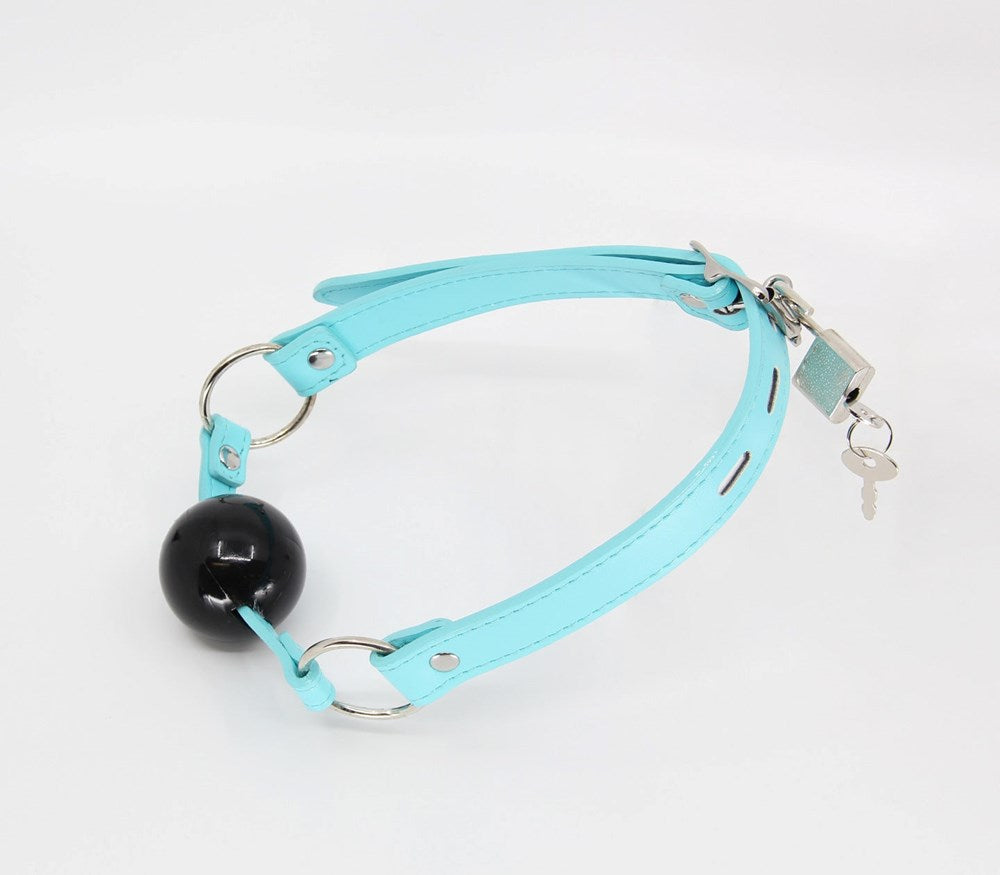 Berlin Baby Turquoise Faux Leather BDSM Gag - Default Title - Bondage Gags and Bits