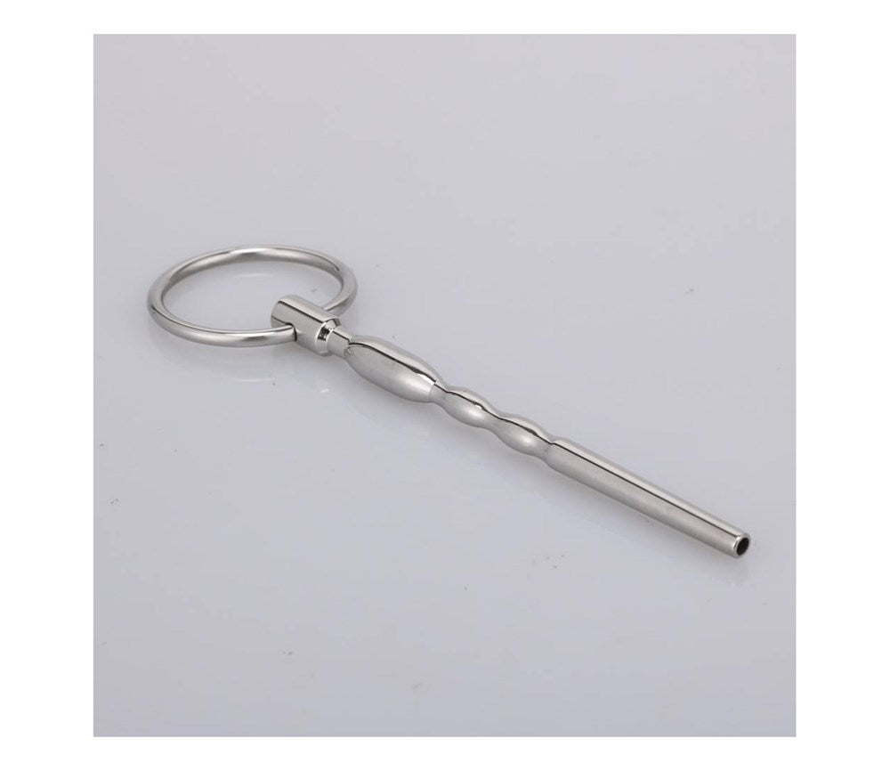Love In Leather Urethral Plug With Ring - Default Title - Urethral Sounds