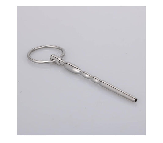 Love In Leather Urethral Plug With Ring - Urethral Sounds