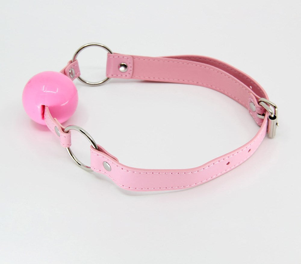 Berlin Baby Faux Leather BDSM Gag Baby Pink - - Bondage Gags and Bits