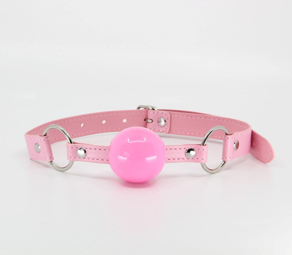Berlin Baby Faux Leather BDSM Gag Baby Pink - - Bondage Gags and Bits