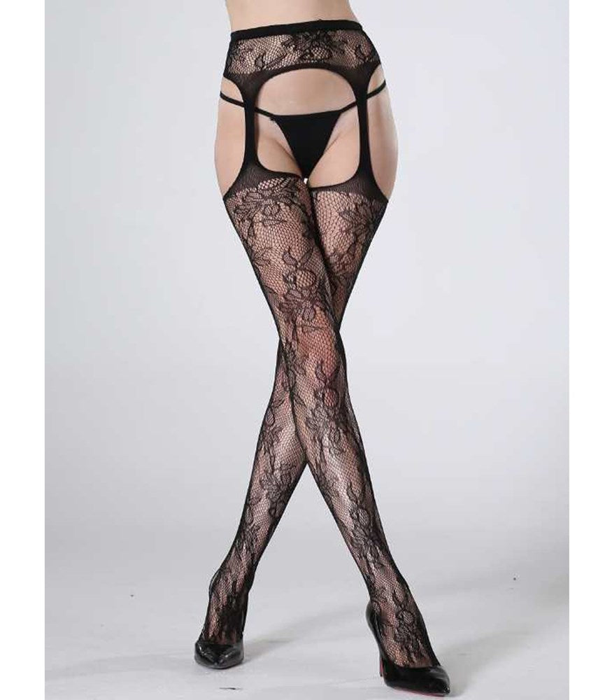 Cindy Love Sexy Womens Thigh High With Garter - Default Title - Fishnet and Thigh Highs