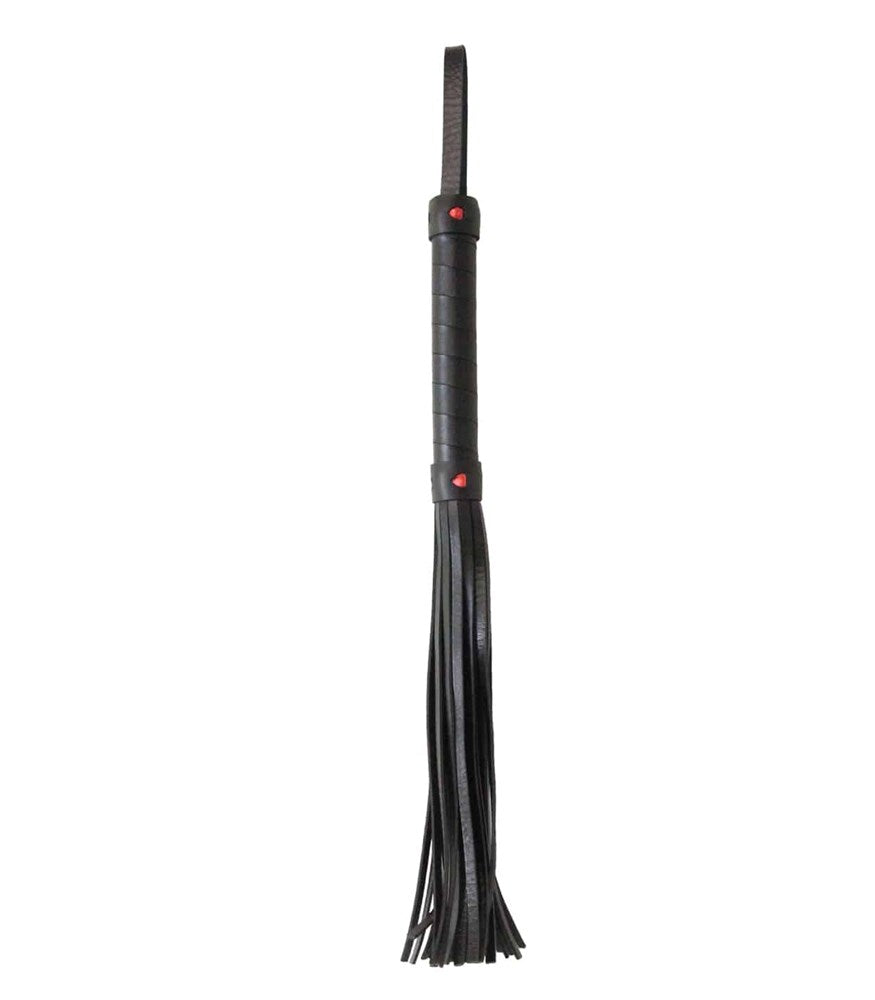 Berlin Baby Faux Leather Flogger With Heart Design - Red - Whips And Crops