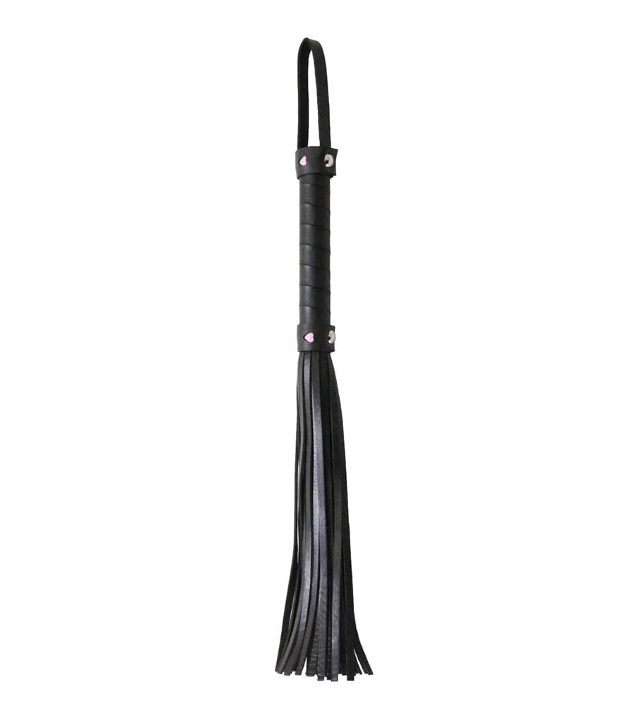 Berlin Baby Faux Leather Flogger With Heart Design - Pink - Whips And Crops
