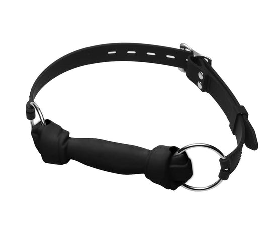 Love In Leather Silicone Dog Bone Chew Mouth Gag - Bondage Gags and Bits