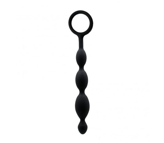 Love In Leather Silicone Anal Play Beads - Anal Beads and Balls