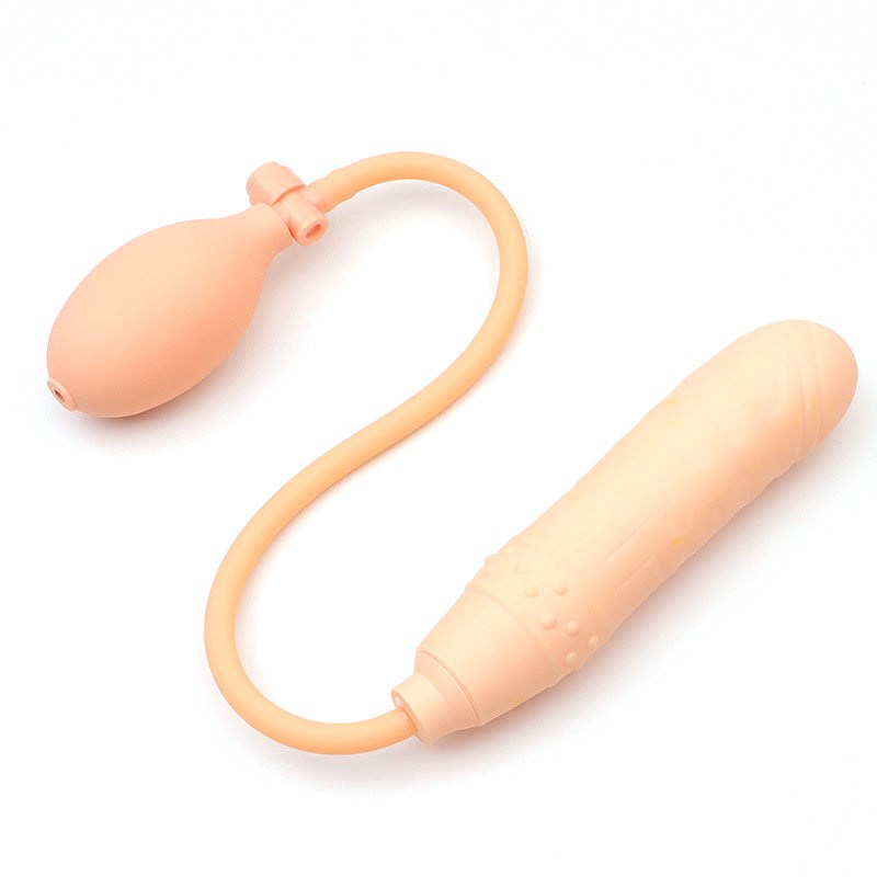 BDStyle Inflatable Lifelike Realistic Dildo - Flesh - Inflatable Dildos and Vibrators