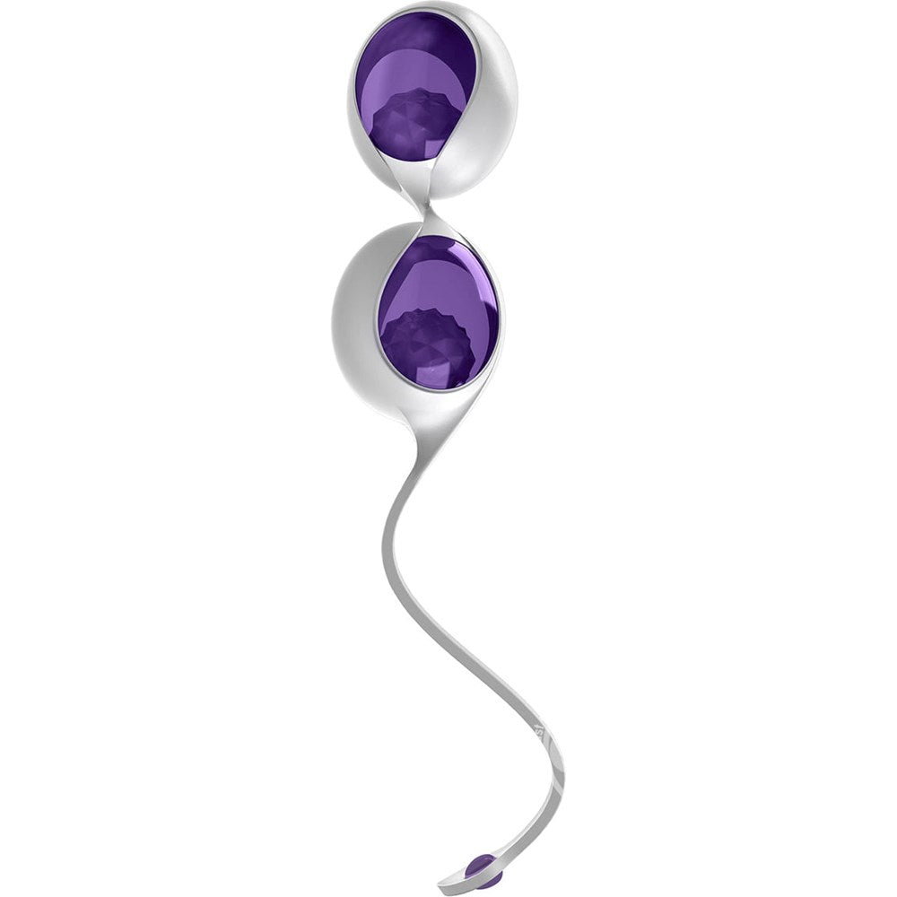 OVO L1 Silicone Kegel Love Balls White/Lilac - Default Title - Love Eggs and Kegel Exercisers