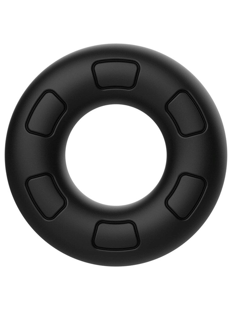 Playful Nero Liquid Silicone Thick Male C-Ring - Black - Stretchy Cock Rings