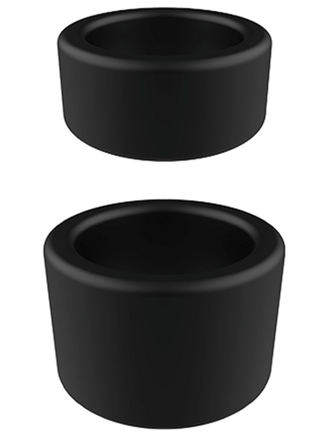 Playful Nero Liquid Silicone 2 Pack Ball Stretcher Rings - Ball Stretchers and Crushers