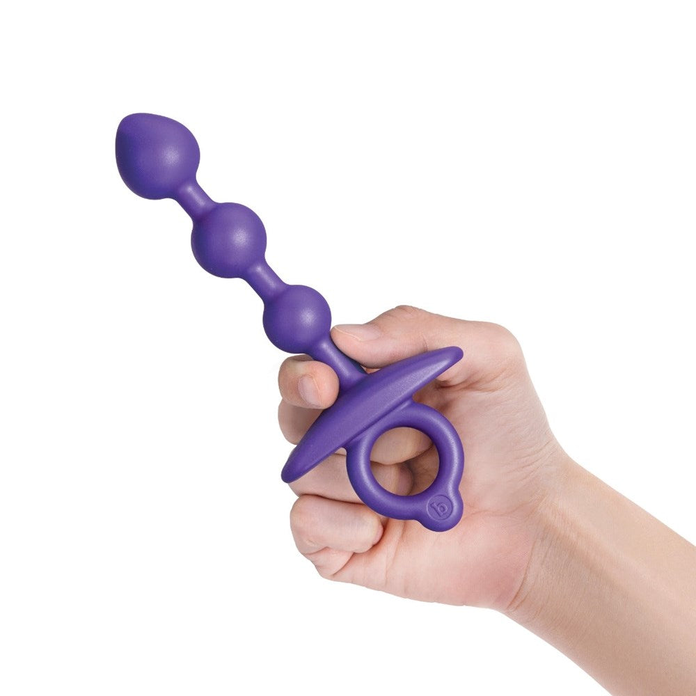 B-Vibe Butties ZIP Silicone Anal Beads - - Anal Beads and Balls