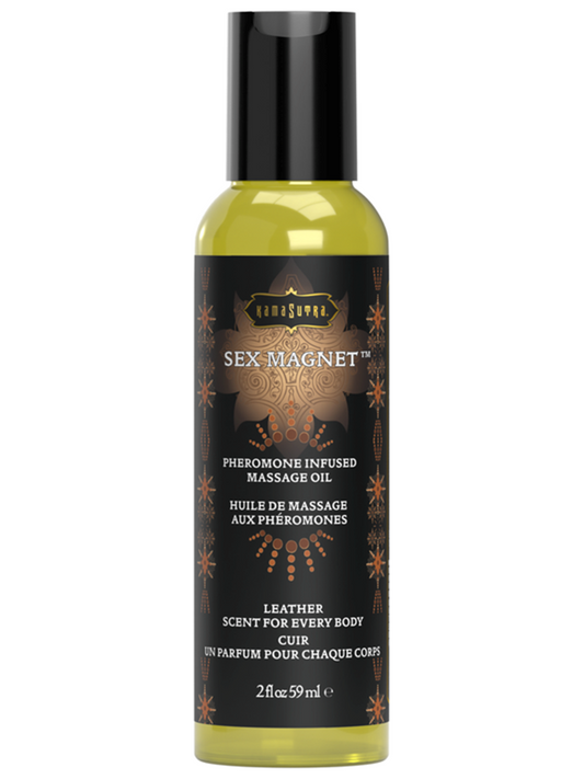 Kama Sutra LEATHER Sex Magnet Massage Oil 2 fl oz - Sex Pheromones and Perfumes
