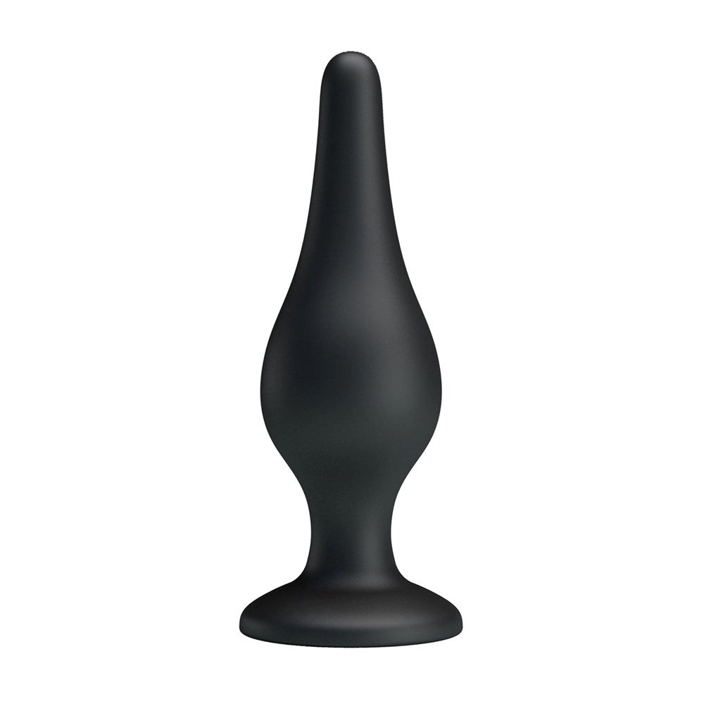 Party Up JEFFREY 14 cm Silicone Butt Plug - Black - Butt Plugs