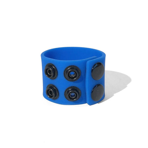 C1R Releasing Boneyard Silicone Ball Strap Blue - Stretchy Cock Rings