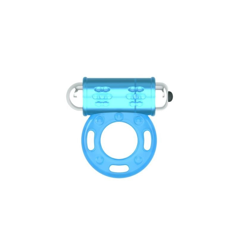 Lovetoy Lumino Play Male Vibrating Penis Ring - Blue - Vibrating Cock Rings