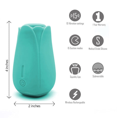 Maia Tulip Pro Wireless Charging Clitoral Stimulator - Clit Ticklers and Pulsators