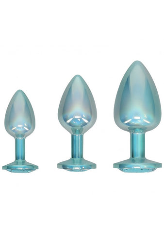 OUCH! Paris Collection Metallic Butt Plugs with Gem Bases - Butt Plugs