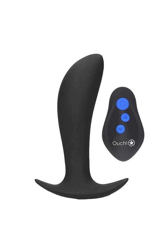 OUCH! e-Stim & Vibrating Butt Plug with Wireless Remote - Butt Plugs
