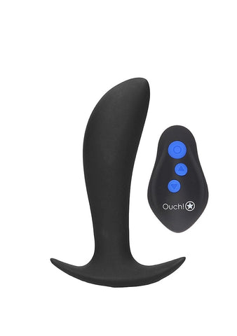 OUCH! e-Stim & Vibrating Butt Plug with Wireless Remote - Butt Plugs
