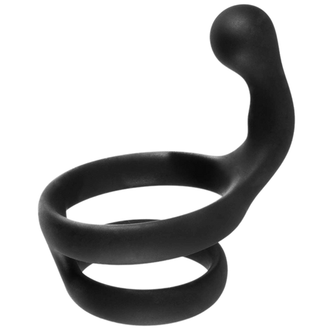 Excellent Power Cock Ring with Clitoral Stimulator Black - Stretchy Cock Rings