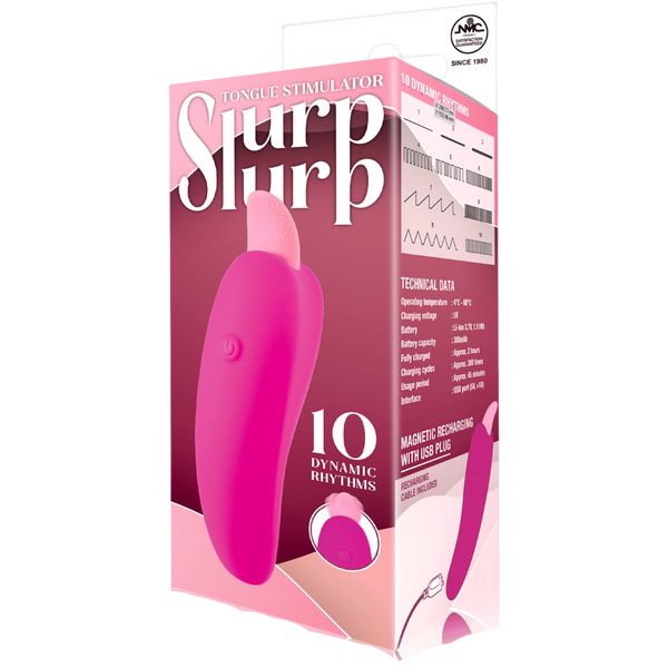 Excellent Power Slurp Slurp Adult Tongue Stimulator - Pink - Finger and Tongue Vibrators