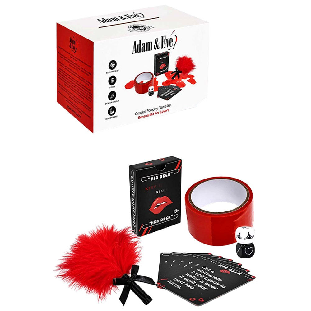 Adam & Eve 5 Piece Couples Foreplay Card Game Kit - Sex Games, Coupons and Tricks
