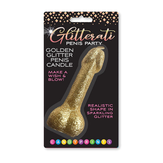 Little Genie Glitterati 10 cm Glitter Penis Party Candle - Party Gifts and Novelties