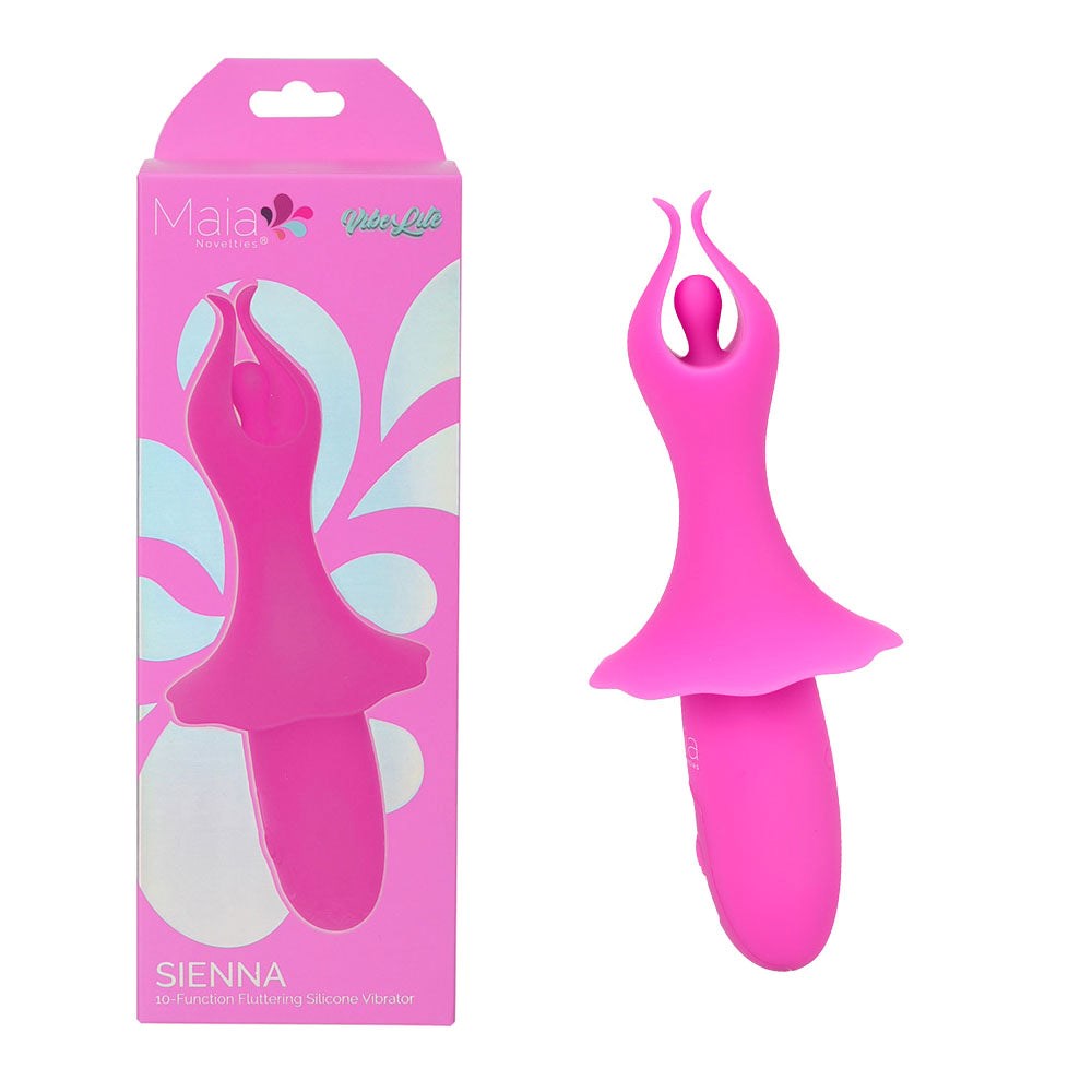 Maia SIENNA USB Rechargeable Fluttering Bullet Vibrator - Pink - Bullet Vibrators