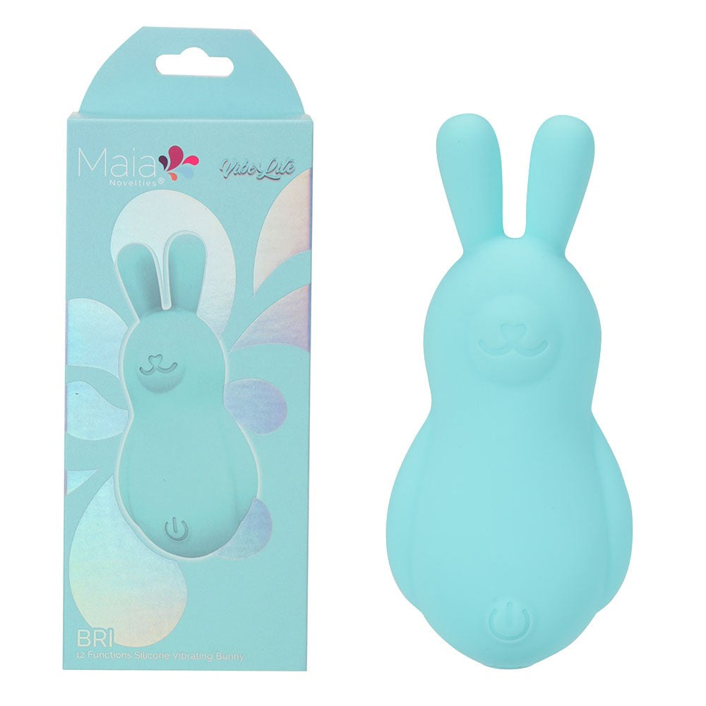 Maia BRI USB Rechargeable Vibrating Bunny Bullet Vibrator - Teal - Bullet Vibrators