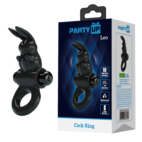 Party Up LEO Male Pleasure Vibrating Cock Ring - Vibrating Cock Rings