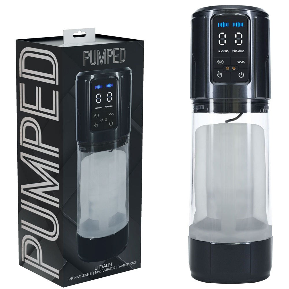 Shots Toys PUMPED UltraLift Rechargeable Auto Masturbator - Masturbators and Strokers