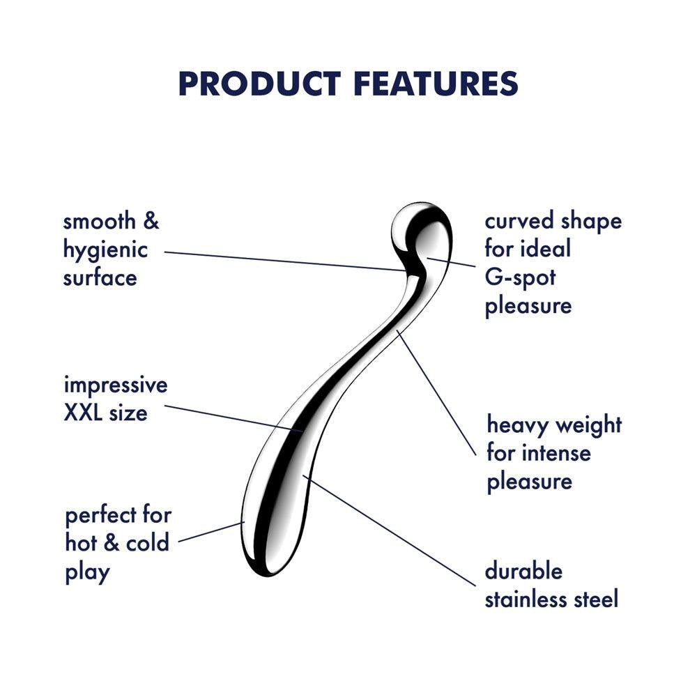 Satisfyer Star Force 4 Chrome 26 cm Steel Dildo - - Steel Sex Toys