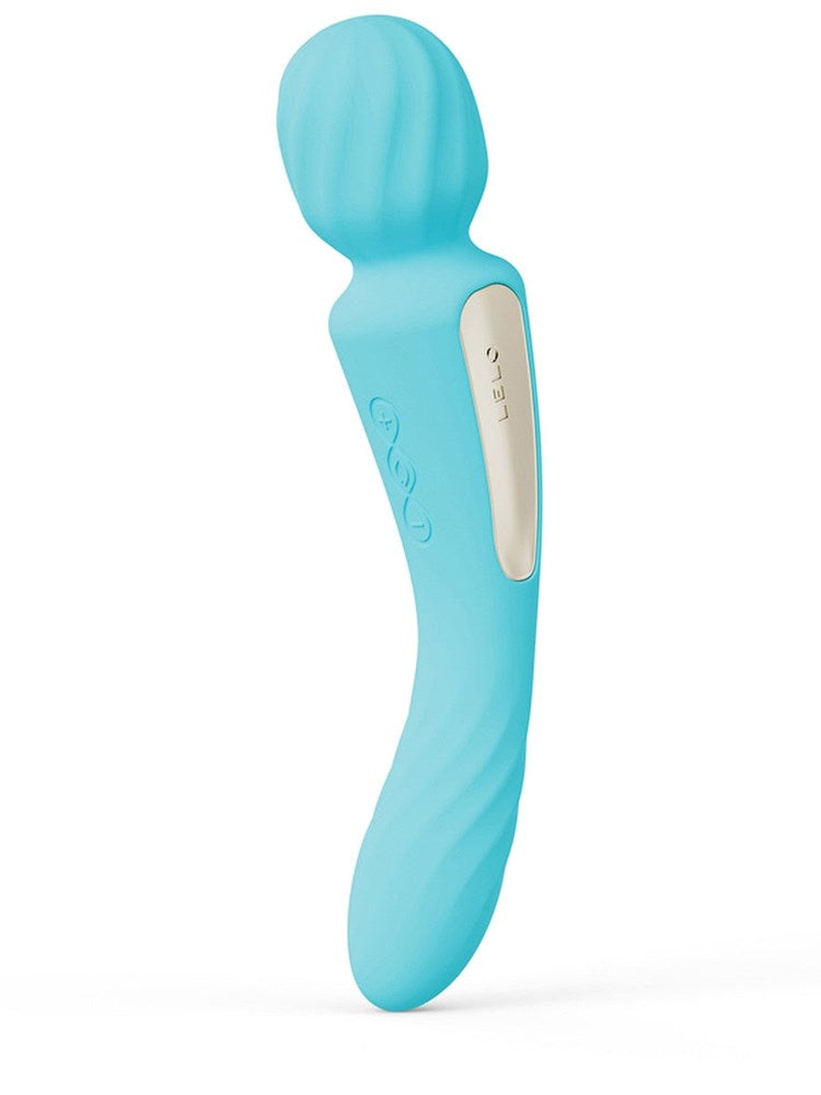 LELO Switch Dual Ended App Control Body Wand Vibrator - Aquamarine - Body Wands