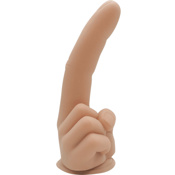 Hott Products Trigger Finger Shape Realistic Dong - Flesh - Realistic Dildos
