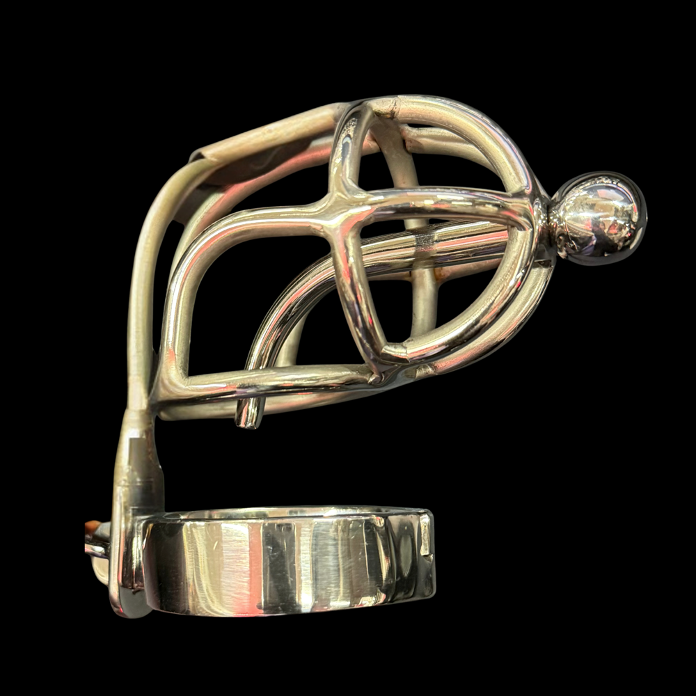 Hells Couture Bent Cum Thru Cock cage - - Male Chastity
