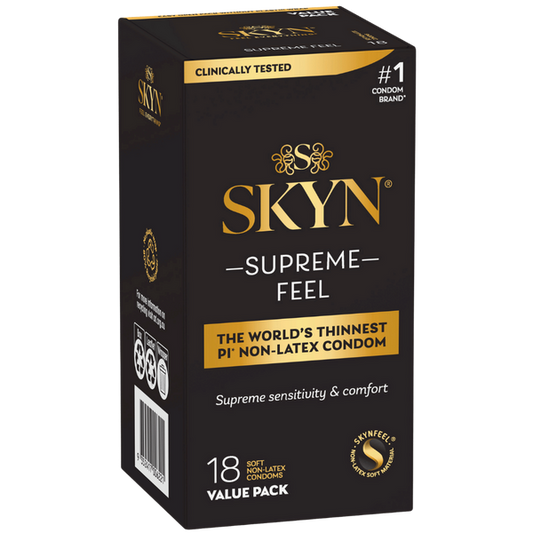 Ansell Supreme Feel 18's Stretchy Non Latex Condoms - Condoms