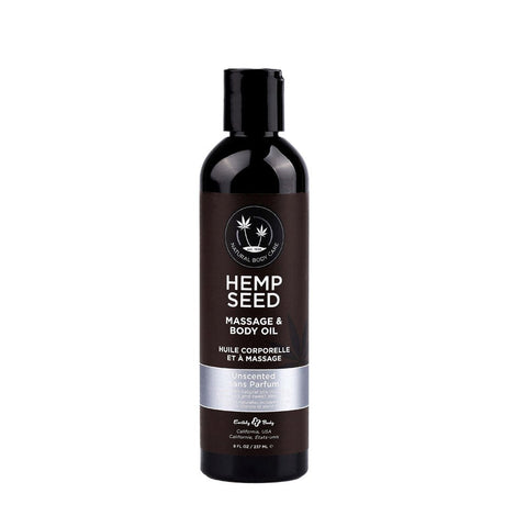 Earthly Body Scented Hemp Seed Massage and Body Oil 237 ml - Massage Oils and Lubricants