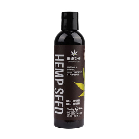 Earthly Body Scented Hemp Seed Massage and Body Oil 237 ml - Massage Oils and Lubricants