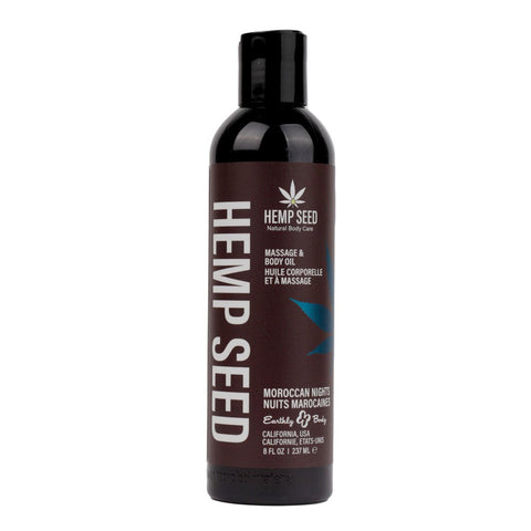 Earthly Body Scented Hemp Seed Massage and Body Oil 237 ml - Massage Oils and Lubricants
