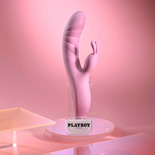 Playboy Pleasure RUB ME RIGHT Thrusting Rabbit Vibrator - Rabbit Vibrators