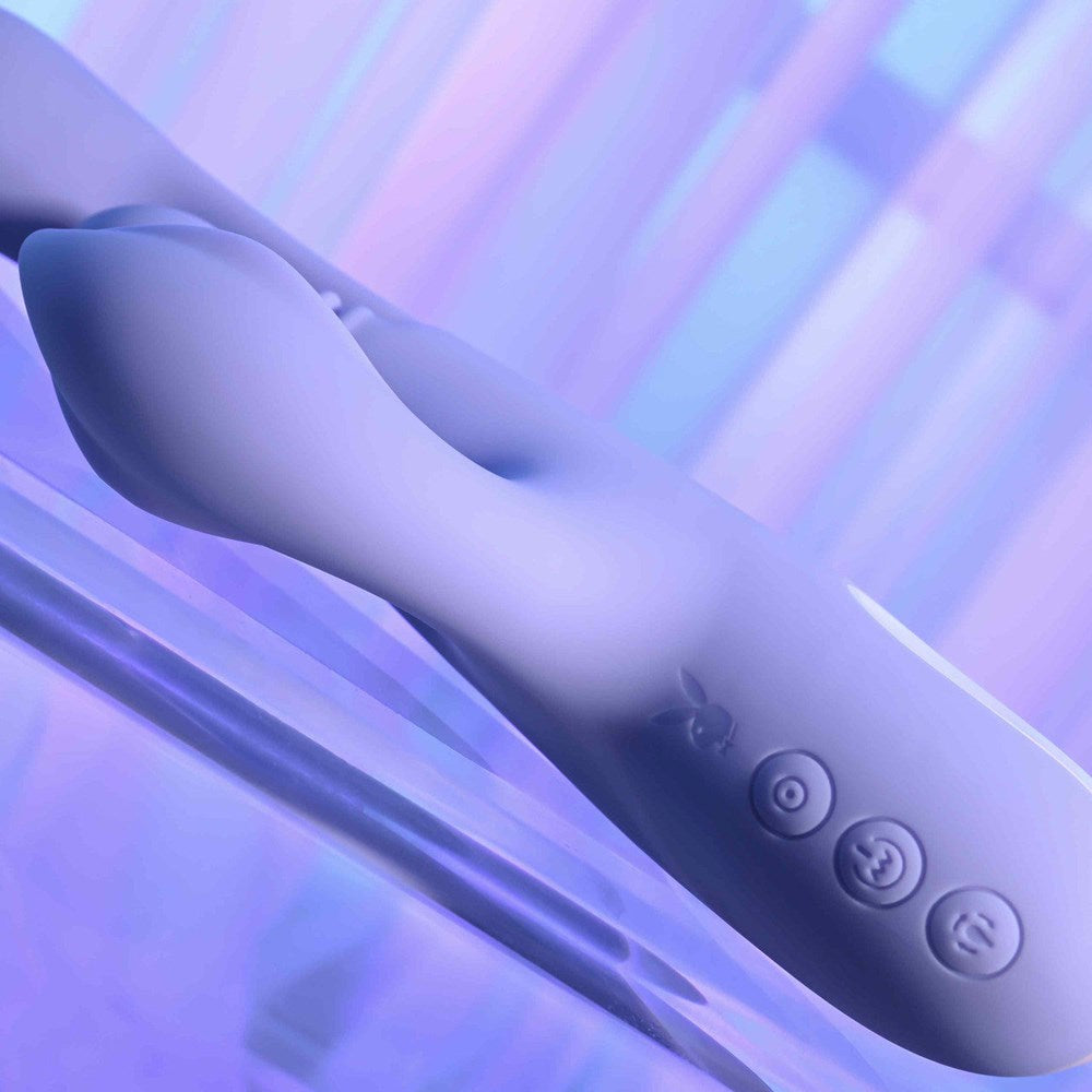 Playboy Pleasure NUBBIN RUBBIN Thrusting Rabbit Vibrator - Rabbit Vibrators