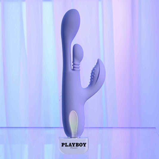 Playboy Pleasure NUBBIN RUBBIN Thrusting Rabbit Vibrator - Rabbit Vibrators