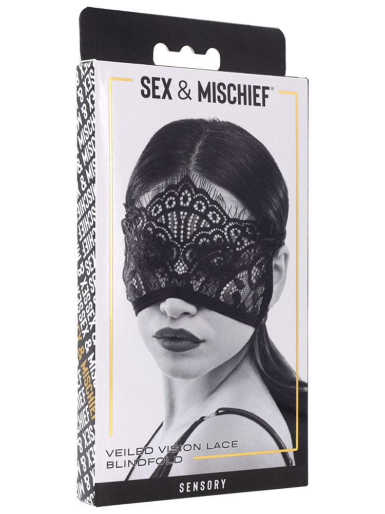 Sportsheets Sex and Mischief Veiled Vision Lace Blindfold - Masks And Blindfolds