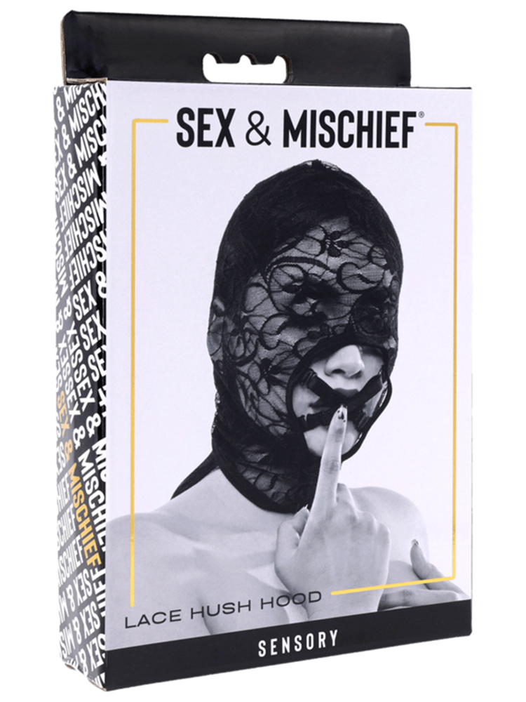 Sportsheets Sex and Mischief Lace Hush BDSM Hood - Bondage Hoods