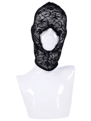 Sportsheets Sex and Mischief Lace Hush BDSM Hood - Bondage Hoods