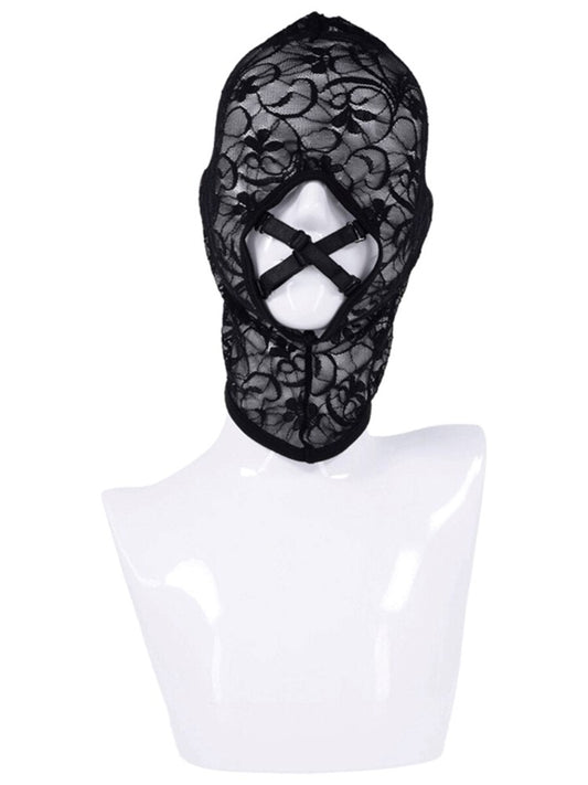 Sportsheets Sex and Mischief Lace Hush BDSM Hood - Bondage Hoods